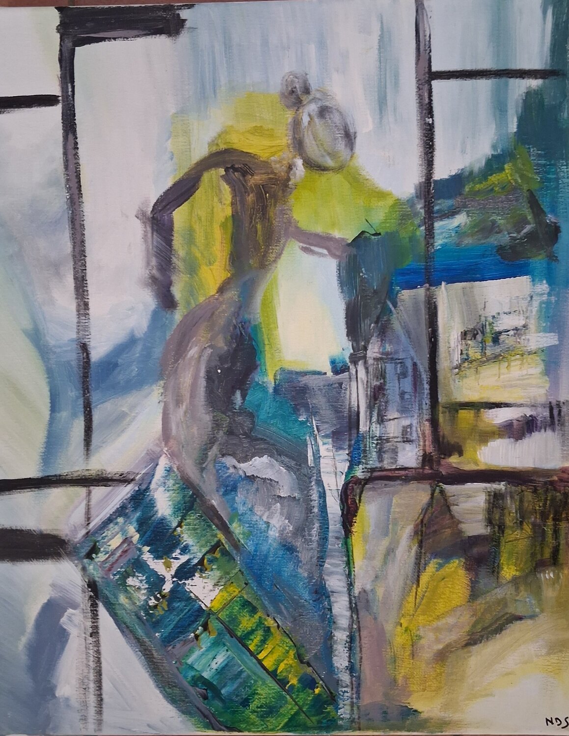 Prendre élan Nathalie Da Silva Peinture originale à vendre