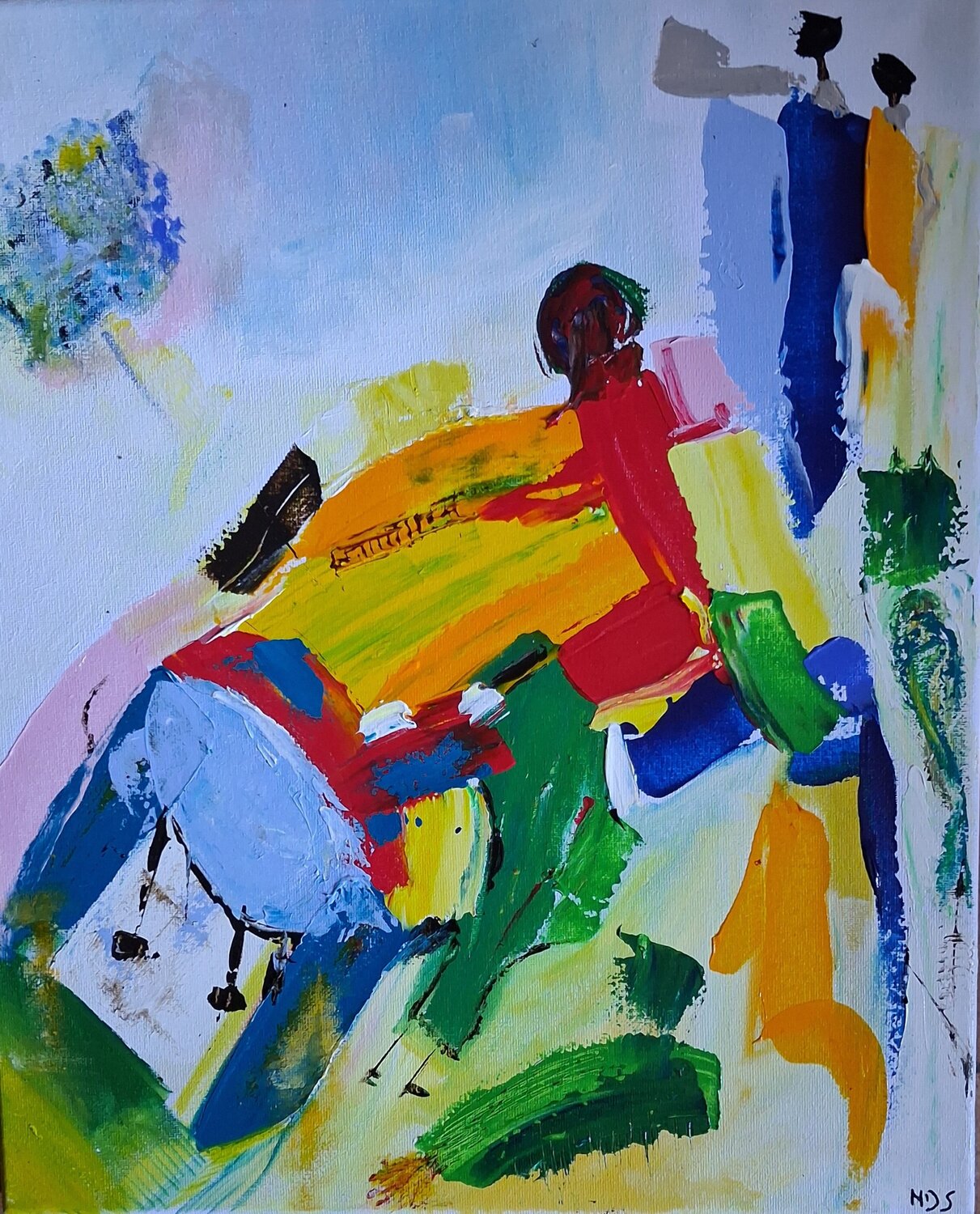 Dessin d'enfants Nathalie Da Silva Peinture originale à vendre