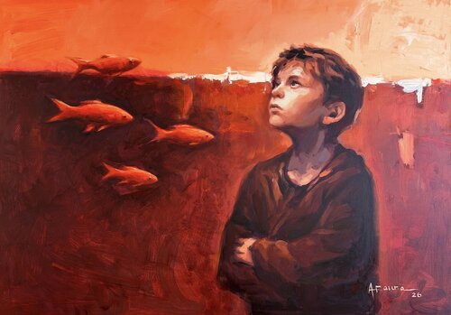 “El peso invisible “ par Jesús Alejandro Faura Betancourt, Peinture en vente sur Singulart