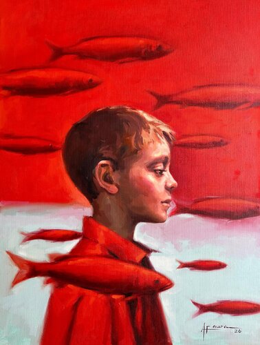 Los peces de mi memoria van Jesús Alejandro Faura Betancourt, Schilderij te koop op Singulart