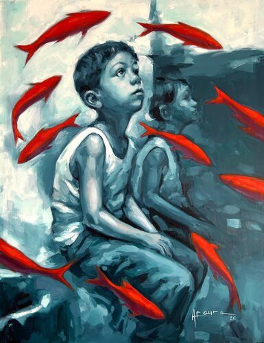 Entre dos Mundos van Jesús Alejandro Faura Betancourt, Schilderij te koop op Singulart