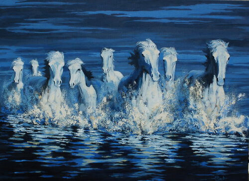 Ghost Pony Crossing by Ritch Gaiti, Painting for Sale on Singulart
