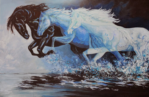 Ghost Pony Romp by Ritch Gaiti, Painting for Sale on Singulart