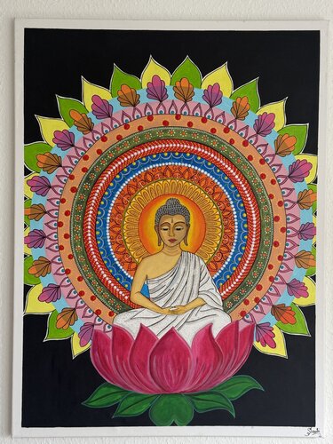 Buddha in Bloom van Shruti Choudante, Schilderij te koop op Singulart