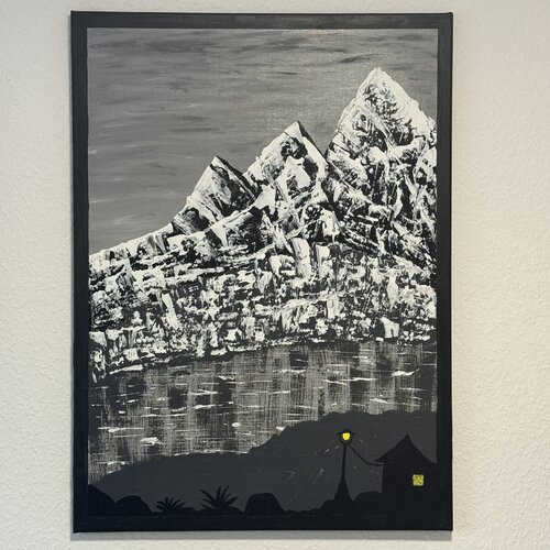 The Last Light in Winter van Shruti Choudante, Schilderij te koop op Singulart