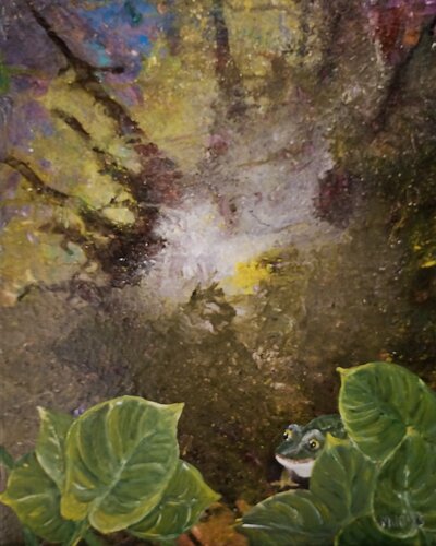 Frogland by Miloslav Opl, Painting for Sale on Singulart
