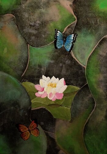 Waterlily by Miloslav Opl, Painting for Sale on Singulart