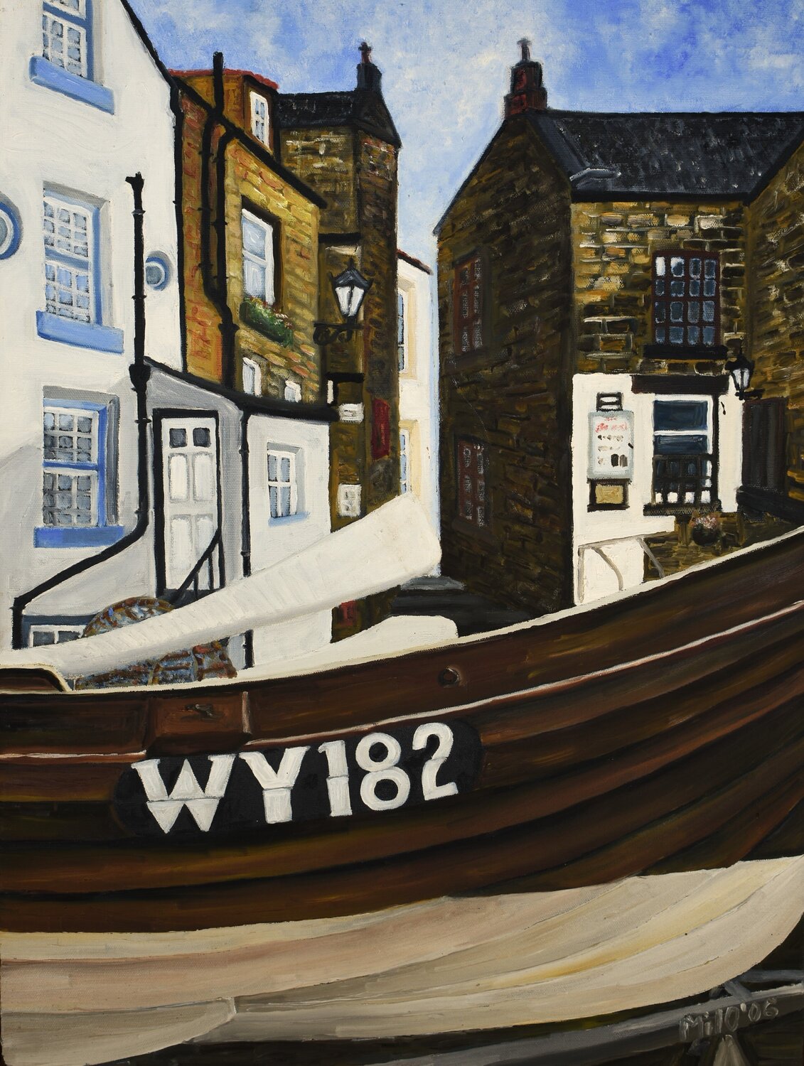 Robin's Hood Bay Miloslav Opl Original painting for sale