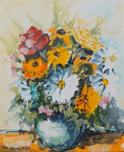 Bouquet, Franci Skerbinek par Atelje MS, Peinture en vente sur Singulart