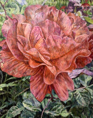 Orange Rose, Polona Petek par Atelje MS, Peinture en vente sur Singulart