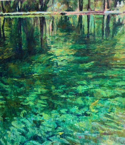Green Lake, Polona Petek par Atelje MS, Peinture en vente sur Singulart