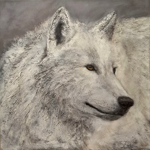 White Wolf, Sonja Zorko by Atelje MS, Painting for Sale on Singulart