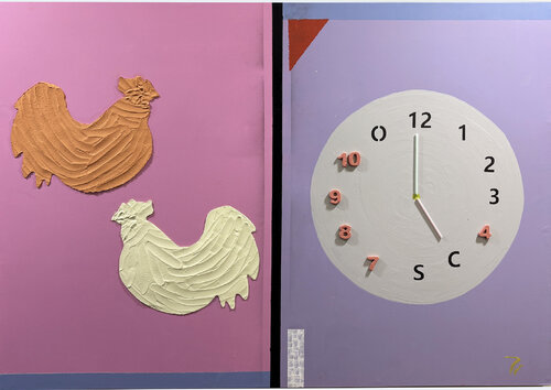 tea time with butter cookies by paola vignola, 絵画 for Sale on Singulart