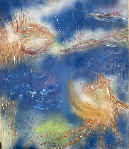 pulpo dorado by paola vignola, Painting for Sale on Singulart