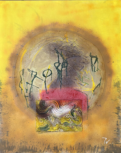 Planeta amarillo by paola vignola, Painting for Sale on Singulart