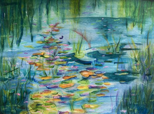 Lily Pads by Brooke Meadows, 絵画 for Sale on Singulart