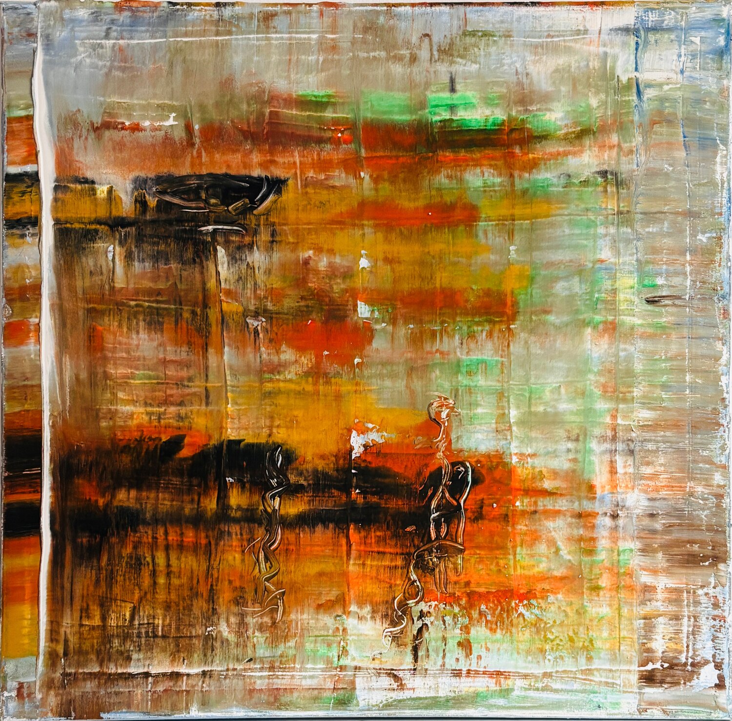 Afrikanisches Dorf Gisela Kraas Pintura original en venta