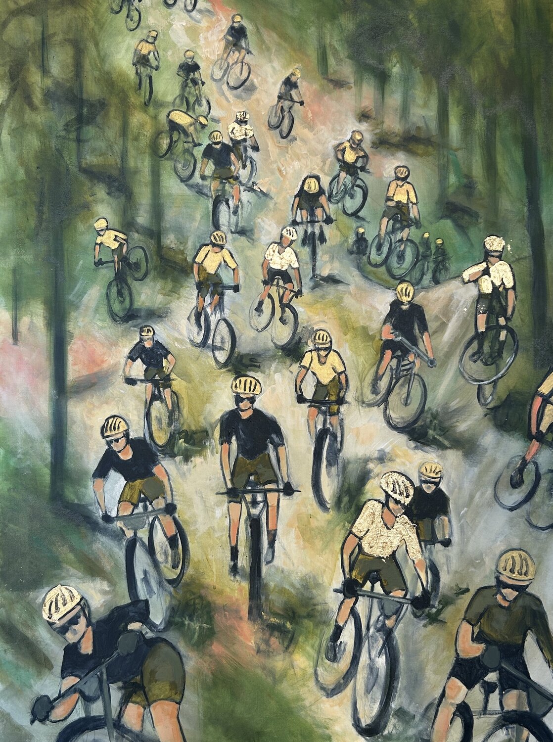 Bikers Descent Corina Hazlett Dipinto originale in vendita