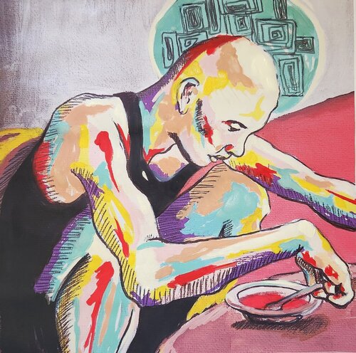 Evening dinner par Maria Tabet, Peinture en vente sur Singulart