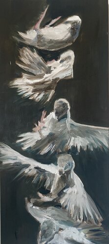Fly or Fall de Rian Levens, Pintura a la venta en Singulart