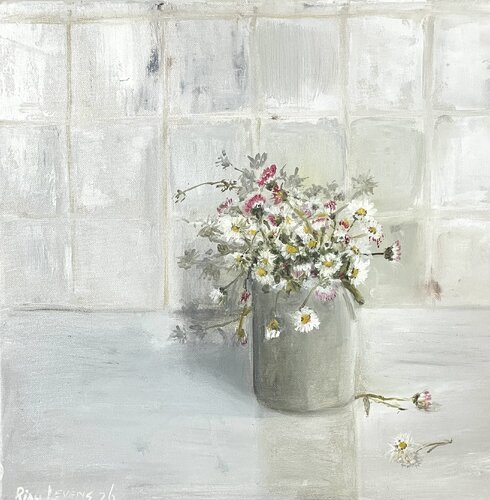 Daffodils kisses in May par Rian Levens, Peinture en vente sur Singulart