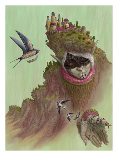 Oracle of Birds by Boaz Gabai, Print for Sale on Singulart