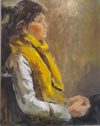 L' écharpe jaune de MELANIE QUENTIN, Pintura a la venta en Singulart