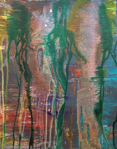 Tänzer in Grün by Ingrid Geretschlaeger, Dr., Painting for Sale on Singulart