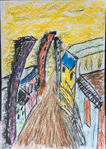 Soutine trifft Ölkreide by Karin Martensen, Painting for Sale on Singulart