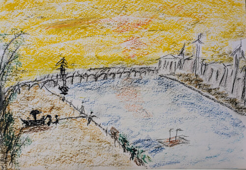 Brücke bei Dresden by Karin Martensen, Painting for Sale on Singulart
