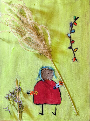 Frau mit Pflanzen by Karin Martensen, Painting for Sale on Singulart