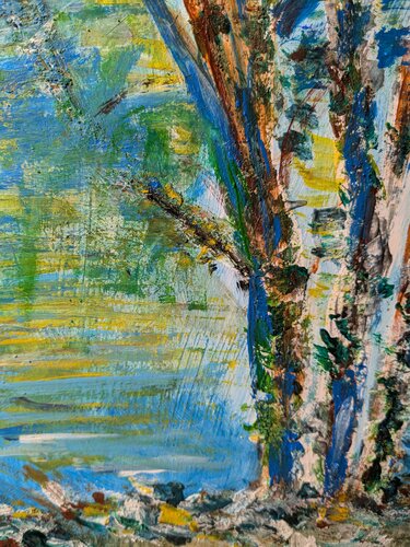 Bäume aus Sandpaste di Karin Martensen, Pittura in vendita su Singulart