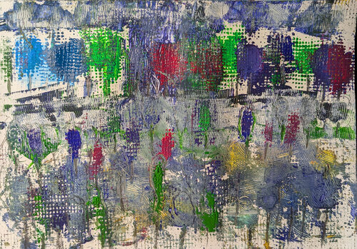 Waldlandschaft abstrakt van Karin Martensen, Schilderij te koop op Singulart