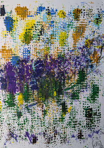 Abstrakte Waldlandschaft de Karin Martensen, Pintura a la venta en Singulart