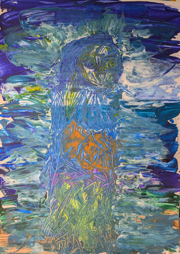 Vexierbild in Blau de Karin Martensen, Pintura a la venta en Singulart
