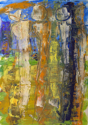 Vier Figuren by Karin Martensen, Painting for Sale on Singulart