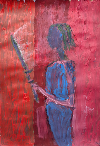 Das blaue Mädchen par Karin Martensen, Peinture en vente sur Singulart