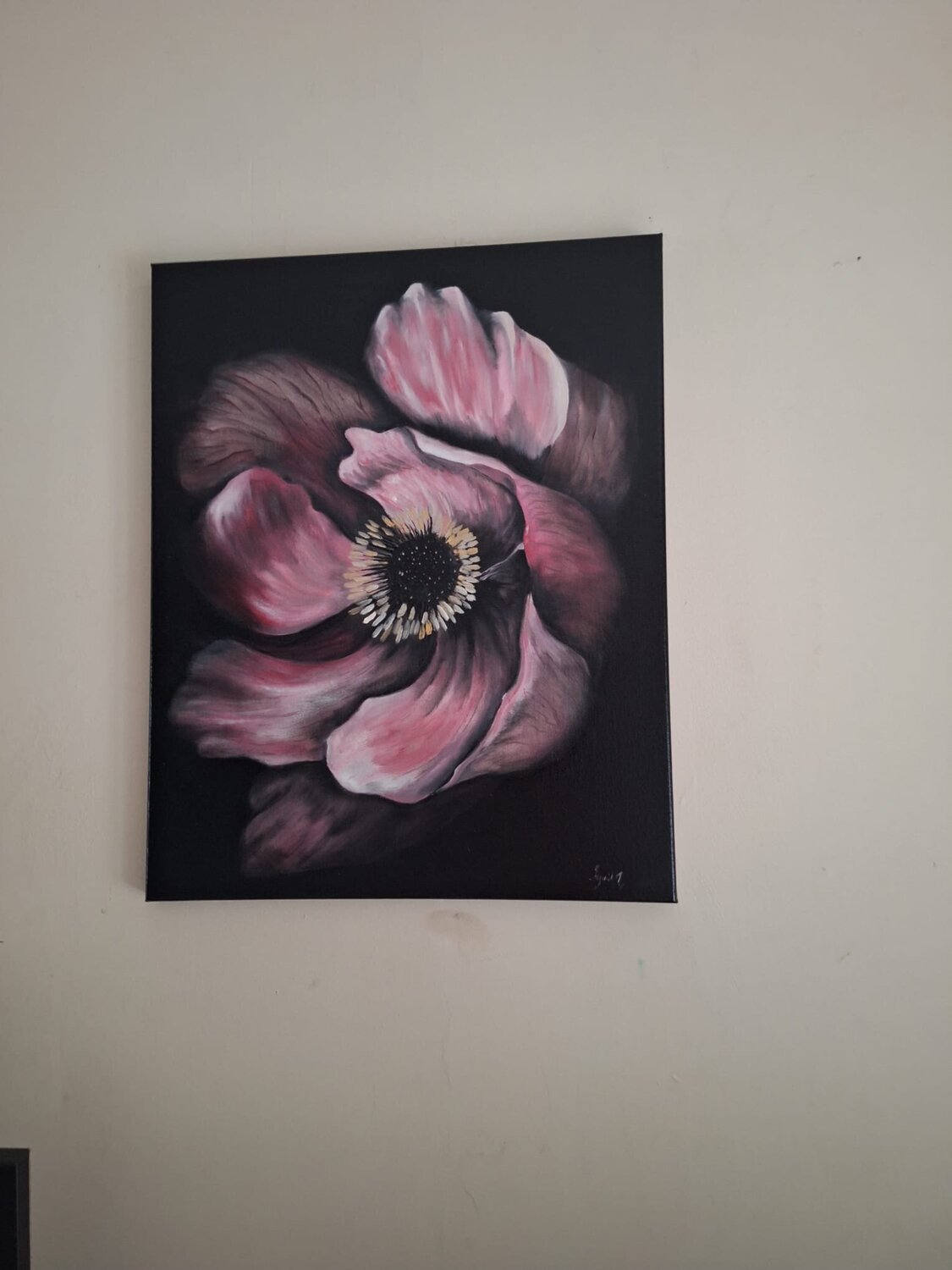 Éclosion dans l’ombre I Ingrid Machin Peinture originale à vendre