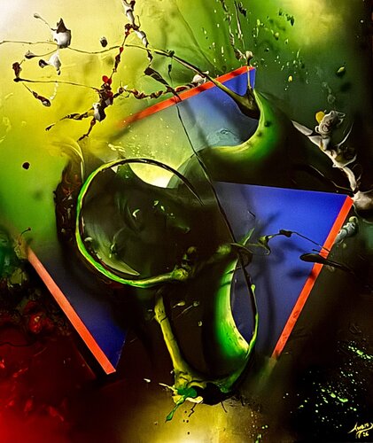Geometría interrumpida by Alberto Amaro Guardado, Painting for Sale on Singulart