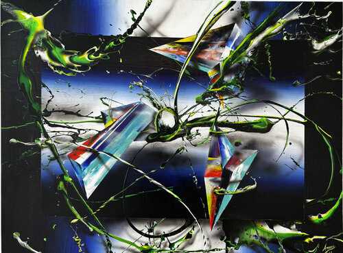 Prismas by Alberto Amaro Guardado, Painting for Sale on Singulart