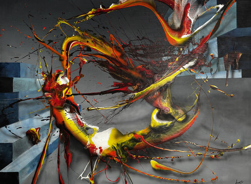 Equilibrio del control di Alberto Amaro Guardado, Pittura in vendita su Singulart