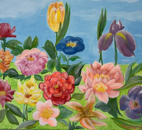 Prato fiorito by Luisa Cappellari, Painting for Sale on Singulart