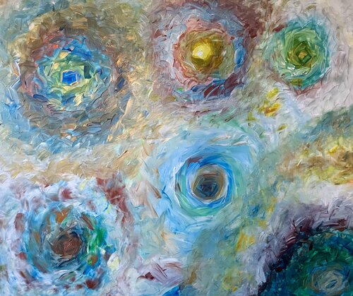 Armonie dell’universo van Luisa Cappellari, Schilderij te koop op Singulart