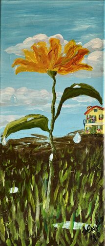 Fiore dopo la pioggia de Luisa Cappellari, Pintura a la venta en Singulart