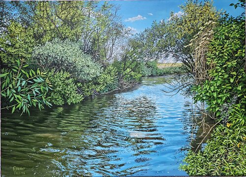Riverbank Serenity von Lorant Cucui, Malerei kaufen auf Singulart