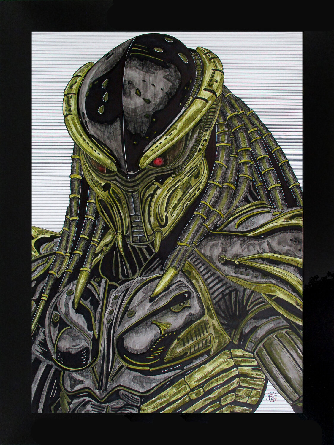 Province Predator Russell Garn Drawing for sale
