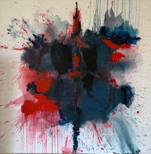 Human Stabs First | 사람이 먼저 찌른다 by Mari Siu, Painting for Sale on Singulart