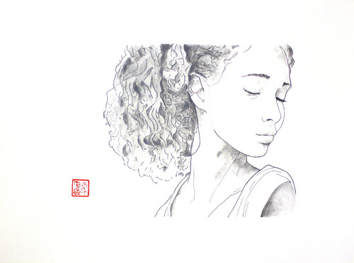 Girl With Delicate Features by Marcin Filip Banasik, Drawing for Sale on Singulart