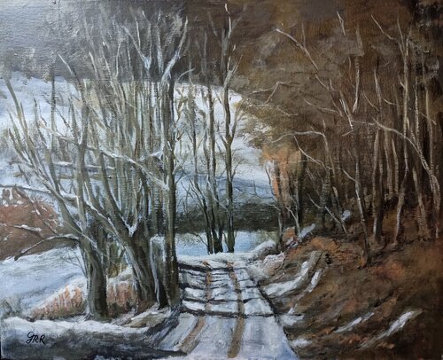 Winter Walk by Gunter Radinger, 絵画 for Sale on Singulart