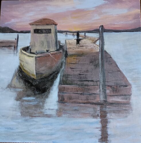 The Pier by Gunter Radinger, Painting for Sale on Singulart